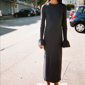 Lisa Says Gah Toit Volant Bell Sleeved Maxi Dress